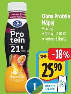 Olma Protein Nápoj, 320 g