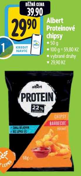 Albert Proteinové chipsy, 50 g