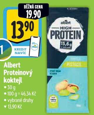 Albert Proteinový koktejl, 30 g