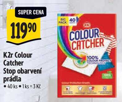 K2r Colour Catcher Stop obarvení prádla, 40 ks