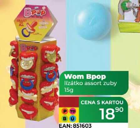 Wom Bpop lízátko assort zuby 15g  