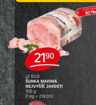 ŠUNKA MARINA NEJVYŠŠÍ JAKOSTI 100g 