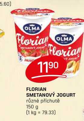 FLORIAN SMETANOVÝ JOGURT různé příchutě 150 g 