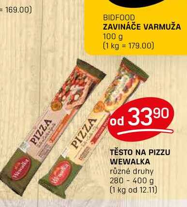 TĚSTO NA PIZZU WEWALKA různé druhy 280-400 g