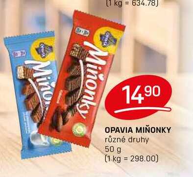 OPAVIA MIŇONKY různé druhy 50 g