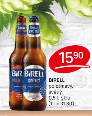 BIRELL polotmavý, světlý 0,5l