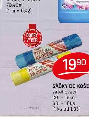 SÁČKY DO KOŠE zatahovací 301 - 15ks