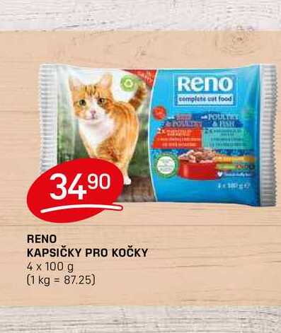 RENO KAPSIČKY PRO KOČKY 4 x 100g