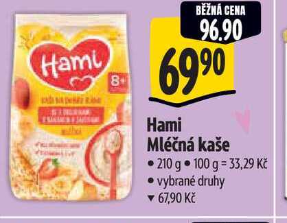  Hami Mléčná kaše 210 g  
