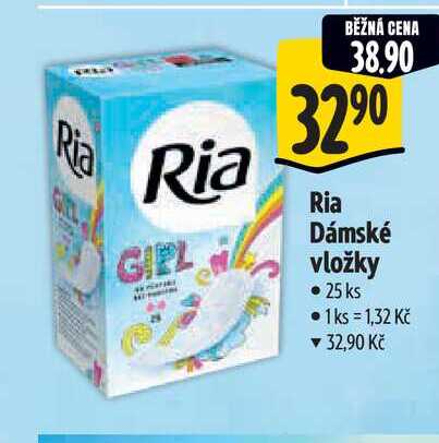  Ria Dámské vložky 25 ks  