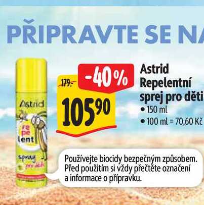  Astrid Repelentní sprej pro děti 150 ml