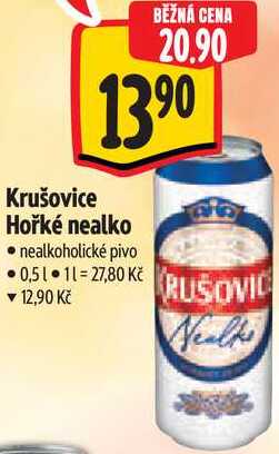 Krušovice Hořké nealko, 0,5 l