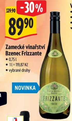 Zamecké vinařství Bzenec Frizzante, 0,75 l