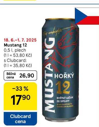 Mustang 12, 0.5 l, plech  