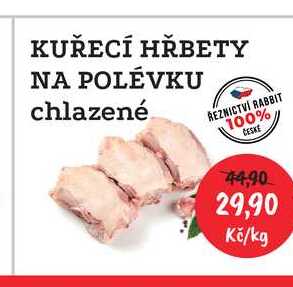 KUŘECÍ HŘBETY NA POLÉVKU chlazené 1kg 
