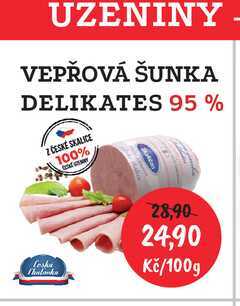 VEPŘOVÁ ŠUNKA DELIKATES 95 % 100g 