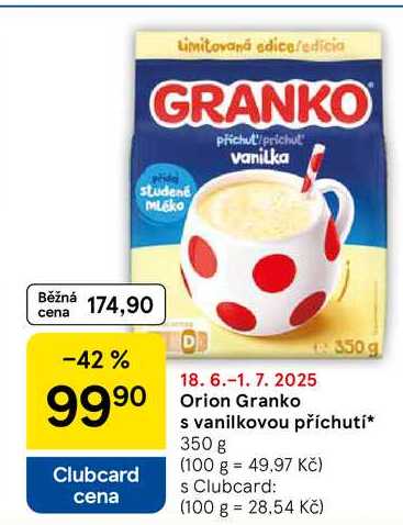 Orion Granko s vanilkovou příchutí, 350 g 