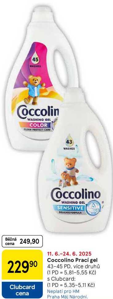 Coccolino Prací gel, 43-45 PD, více druhů  