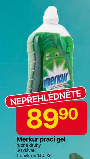 Merkur prací gel různé druhy 60 dávek 