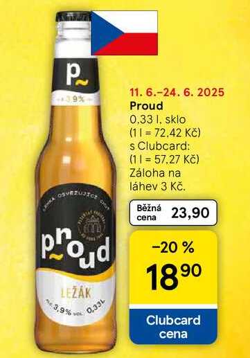 Proud, 0,33 1, sklo  