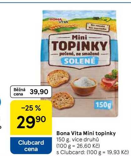 Bona Vita Mini topinky, 150 g, více druhů 
