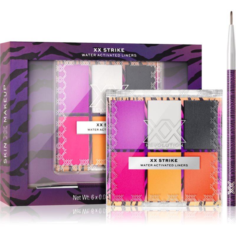XX by Revolution XX STRIKE WATER ACTIVATED LINERS paletka vodou aktivovatelných očních linek 10.8 g