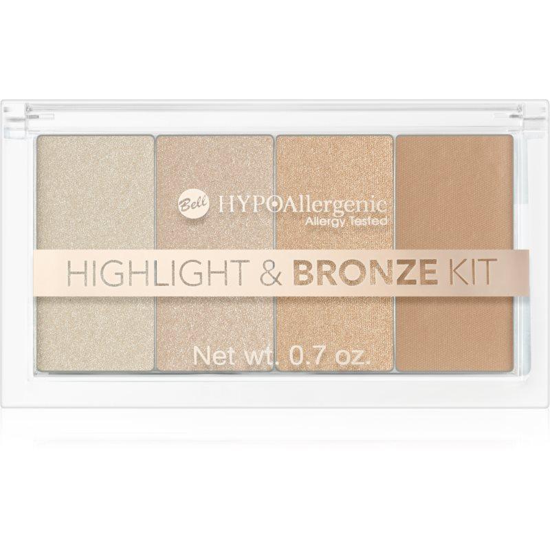 Bell Hypoallergenic konturovací a rozjasňující paleta 20 g