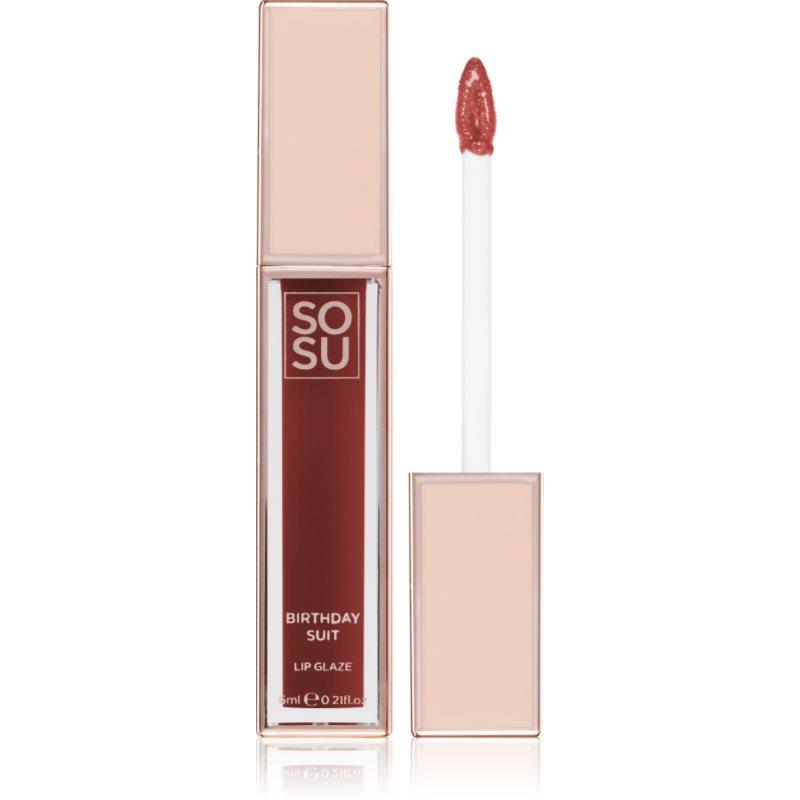 SOSU Cosmetics Satin Lip Glaze hydratační lesk na rty odstín Birthday Suit 6 ml