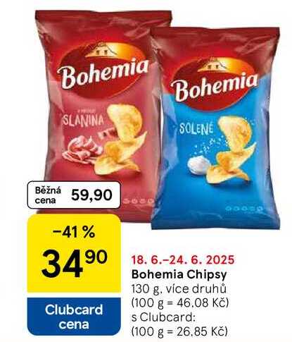 Bohemia Chipsy, 130 g