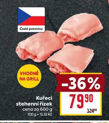Kuřecí stehenní řízek cena za 600 g 