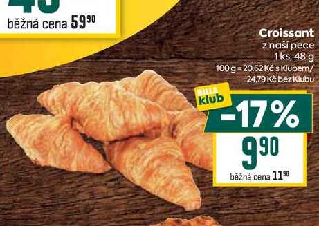 Croissant z naší pece 1ks, 48 g 