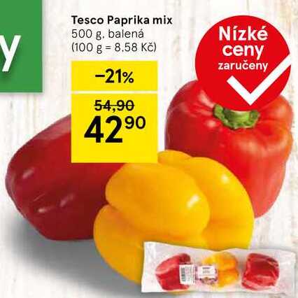 Tesco Paprika mix, 500 g. balená  