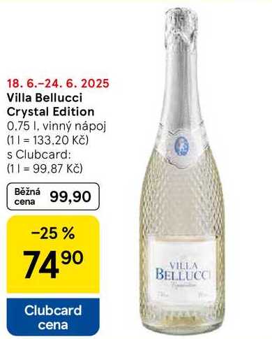 Villa Bellucci Crystal Edition, 0.75 l, vinný nápoj 