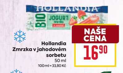 Hollandia Zmrzka v jahodovém sorbetu 50 ml