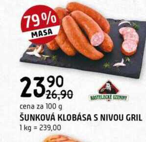 Šunková klobása s nivou gril 100g