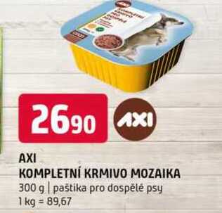 Axi kompletní krmivo mozaika 300 g paštika pro dospělé psy 