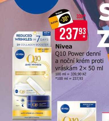 Nivea Q10 Power denní a noční krém proti vráskám 2x 50 ml