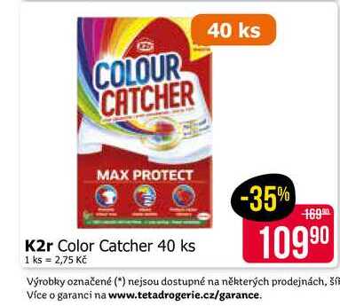 K2r Colour Catcher Prací ubrousky 40 ks
