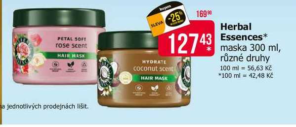 Herbal Essences maska 300 ml, různé druhy