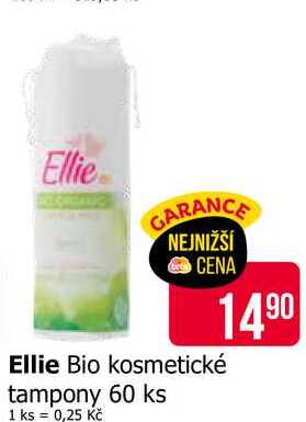 Ellie Bio kosmetické tampony 60 ks 