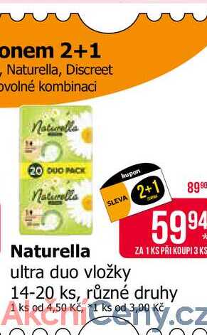 Naturella ultra duo vložky 14-20 ks, různé druhy