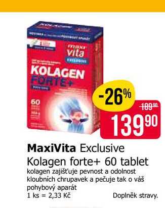 MaxiVita Exclusive Kolagen forte+ 60 tablet 