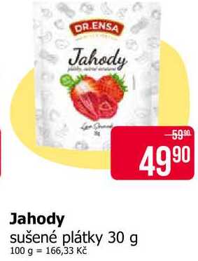 Jahody sušené plátky 30 g 