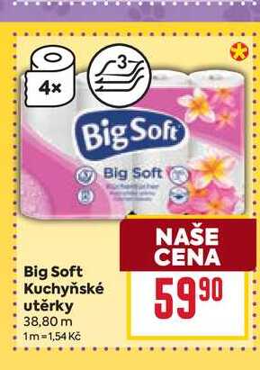 Big Soft Kuchyňské utěrky 38,80 m