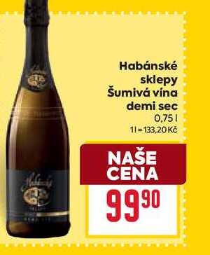 Habánské sklepy Šumivá vína demi sec 0,75l