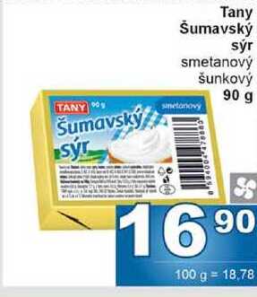Tany Šumavský sýr smetanový šunkový 90 g 