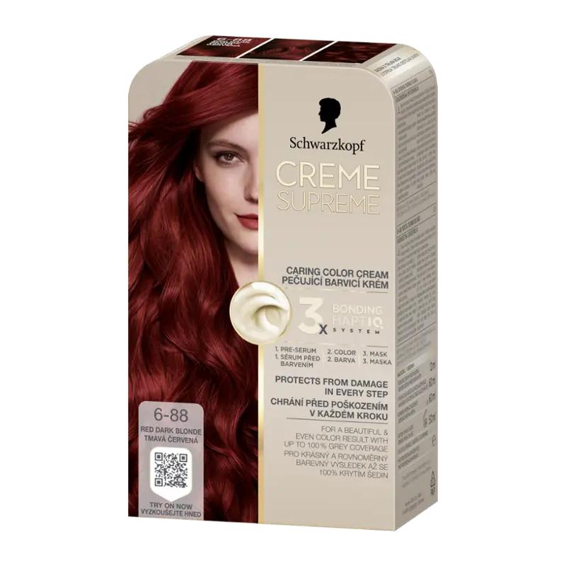 Schwarzkopf Barva na vlasy Creme Supreme 6-88 Tmavá červená, 1 ks
