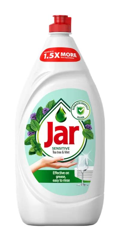 Jar Tekutý prostředek na nádobí Sensitive Tea tree & Mint, 1350 ml