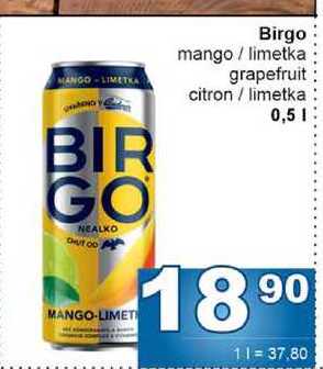 Birgo mango / limetka grapefruit citron / limetka 0,5l