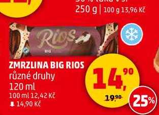 ZMRZLINA BIG RIOS různé druhy, 120 ml  